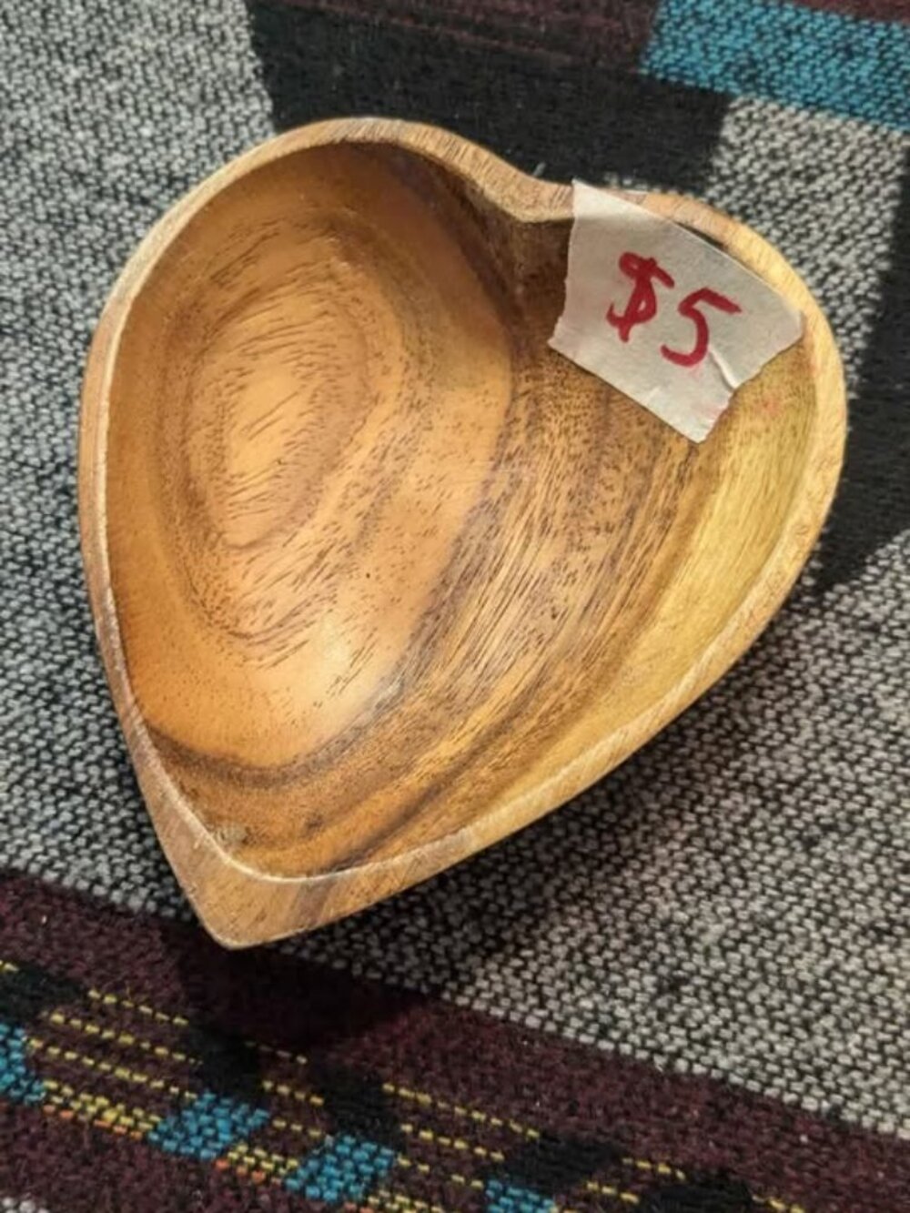 Wooden heart dish